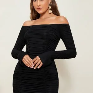 Off Shoulder Ruched  dress