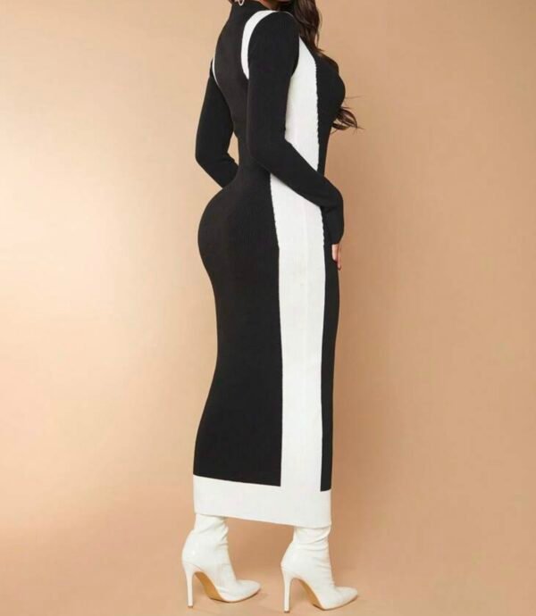 Line Side Sweater  Dress for Winter, Fall and Spring Season - Image 2