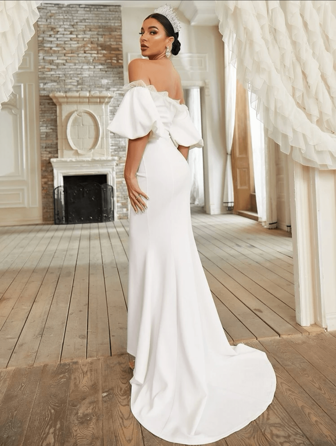 Off Shoulder Wedding Dress - Image 2