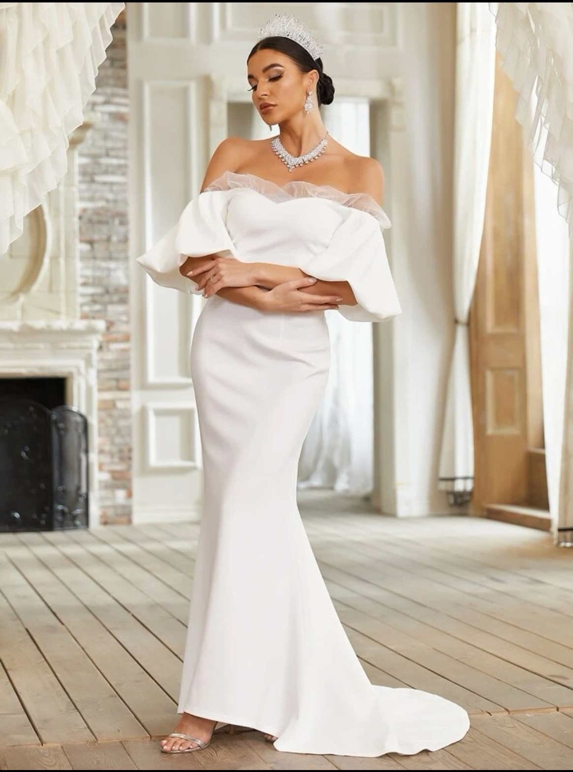 Off Shoulder Wedding Dress