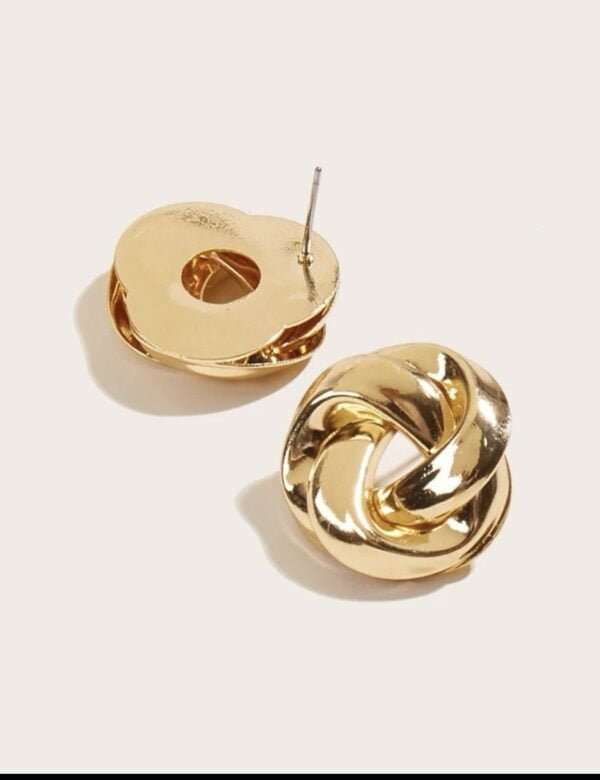 Twisted Stud Earrings - Image 3