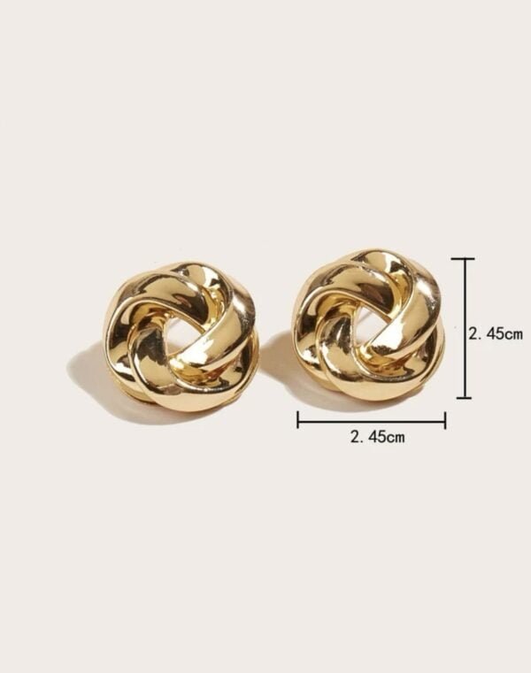 Twisted Stud Earrings - Image 4